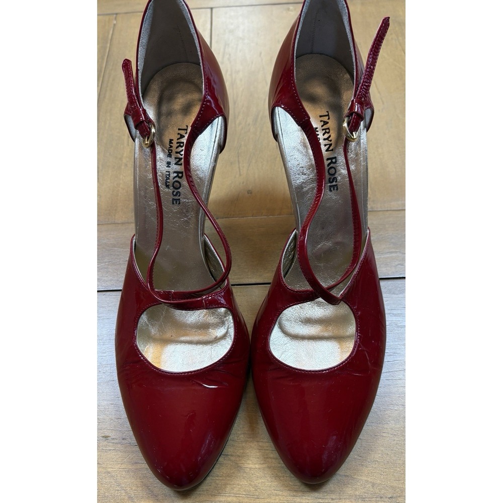 Taryn Rose Red Patent Leather Heels - Picture 3 of 12